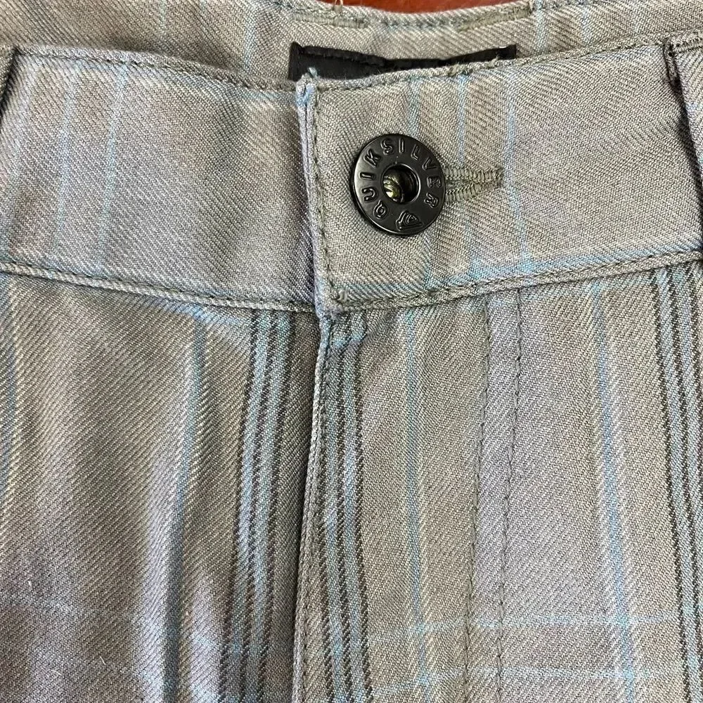 Quiksilver Gray & Blue Windowpane Bermuda Shorts sz 33 NWT